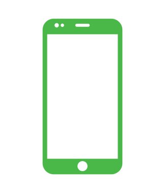 Akıllı telefon yeşil hatlarının vektör illüstrasyonu