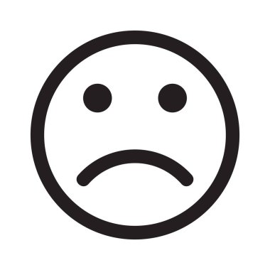Üzgün yüz simgesinin vektör illüstrasyonu