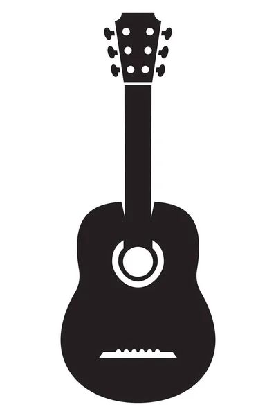 Векторна Ілюстрація Акустичного Гітарного Силуету — стоковий вектор