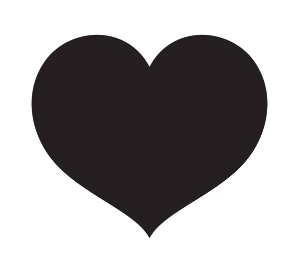 Vektor Illustration Des Einfachen Herz Silhouette Symbols — Stockvektor