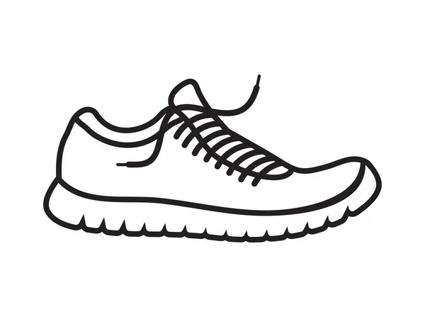 Illustrazione Vettoriale Della Scarpa Sneaker — Vettoriale Stock