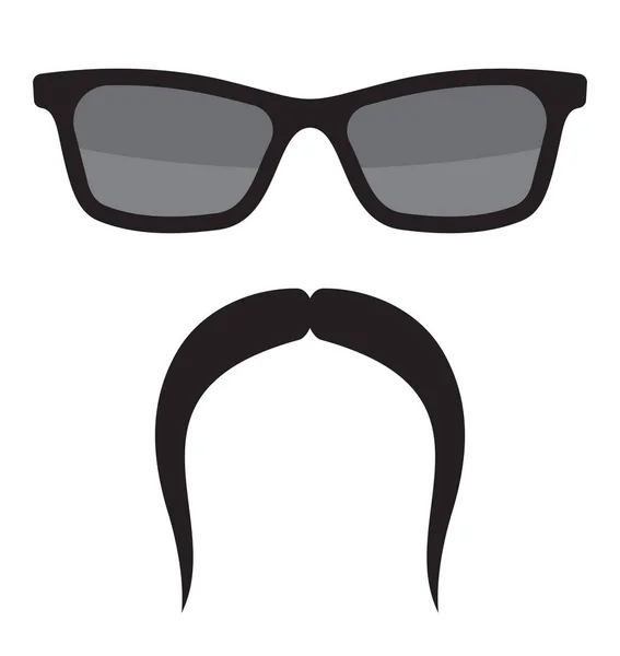 Illustration Vectorielle Des Lunettes Soleil Des Moustaches — Image vectorielle