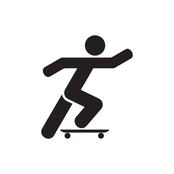 Ilustración Vectorial Del Signo Skateboarding — Archivo Imágenes Vectoriales