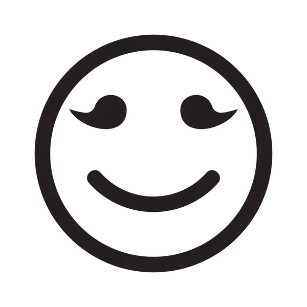 Vector Illustration Smiling Face Icon — Stock Vector