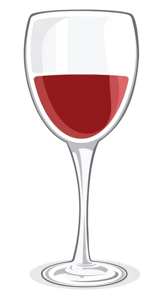 Vector Illustration Wine Glass — Stock Vector