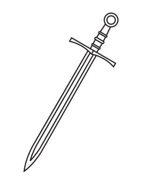 Ortaçağ kılıcının vektör çizimi
