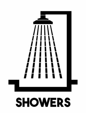 Duş simgesinin vektör illüstrasyonu