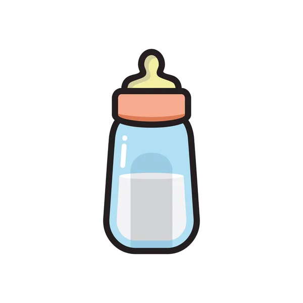 Vector Illustration Baby Bottle — Stock Vector