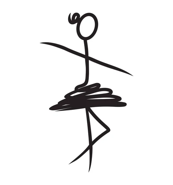 Ilustração Vetorial Esboço Bailarina — Vetor de Stock