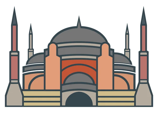 Hagia sophia, Isztambul - egyszerű ikon — Stock Vector