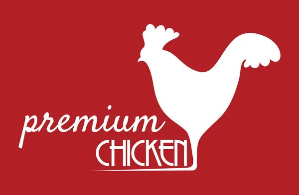 Signo de pollo premium — Vector de stock