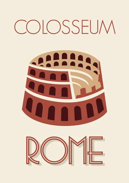 Cartel del Coliseo de Roma — Archivo Imágenes Vectoriales