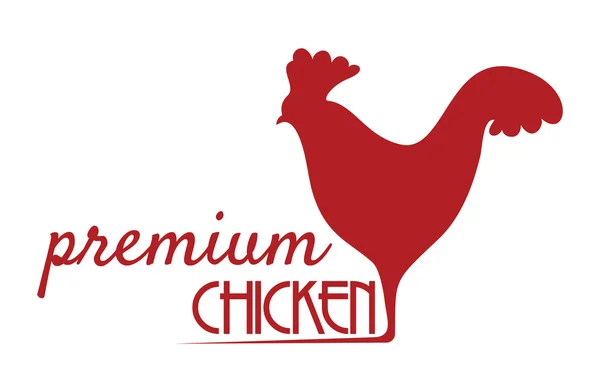 Signo de pollo premium — Vector de stock