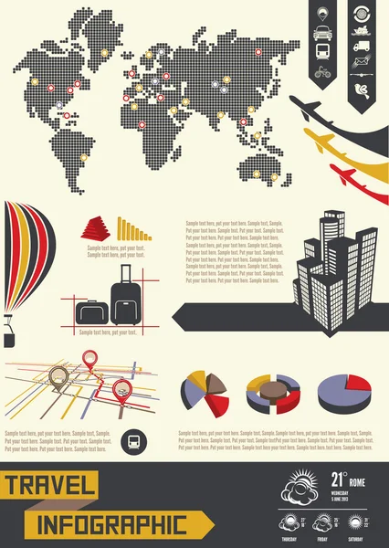 Cestovní infographic — Stockový vektor