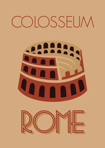 Cartel del Coliseo de Roma — Archivo Imágenes Vectoriales