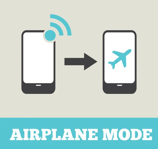 Airplane mode - flight mode — Stock Vector