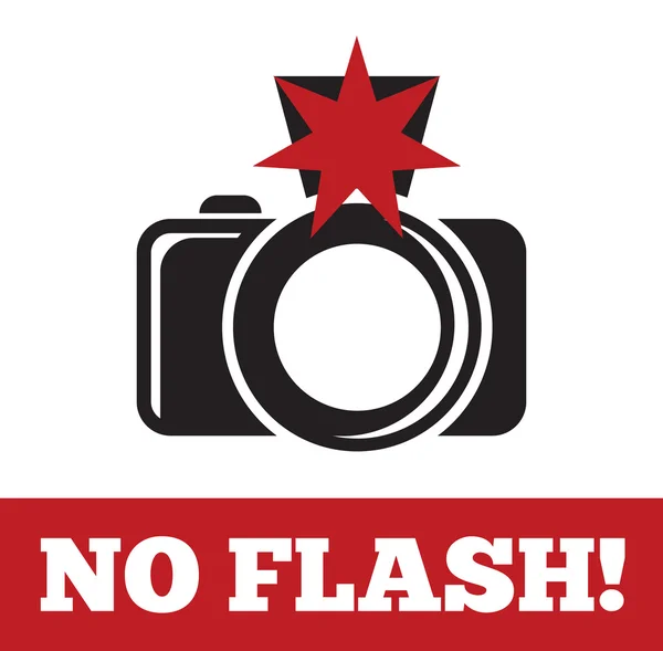 Geen flash teken — Stockvector