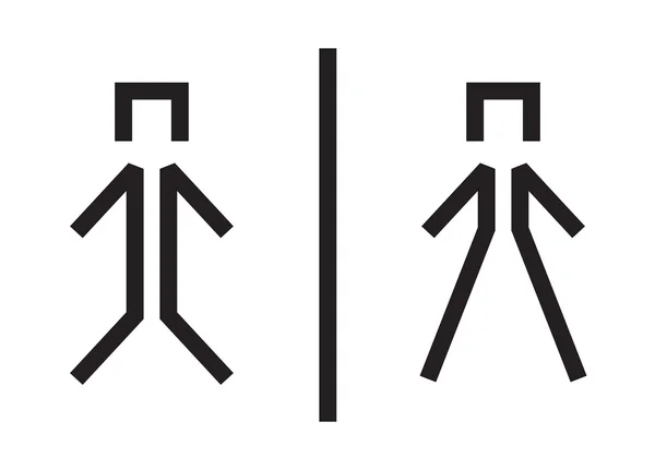 Toilettenschild - WC-Schild — Stockvektor