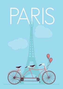Paris - Eyfel Kulesi retro poster