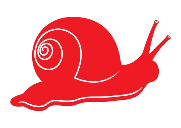 Red snail — Stock Vector