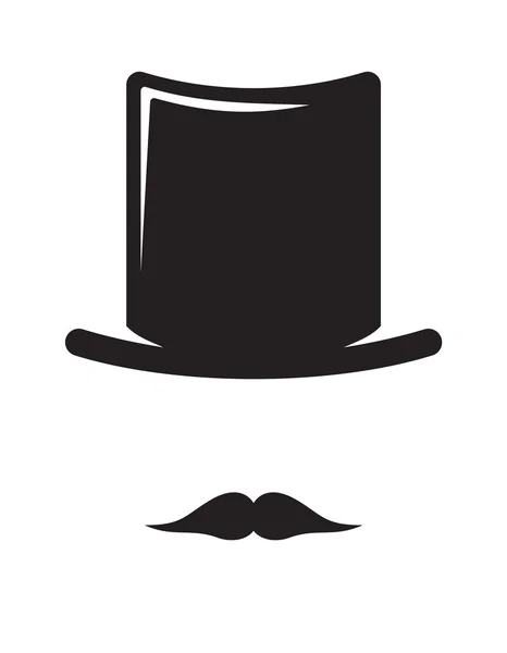 Chapeau et moustache — Image vectorielle