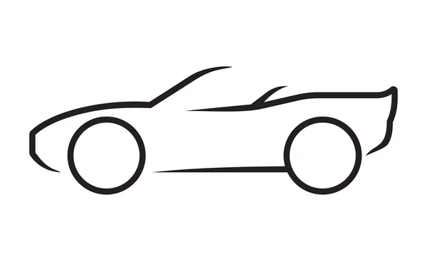 Arte de línea de coche — Vector de stock