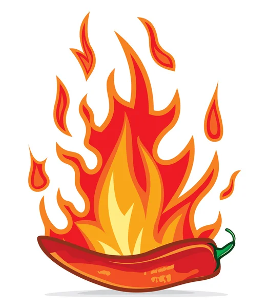 Hot chili pepper design — Stock Vector