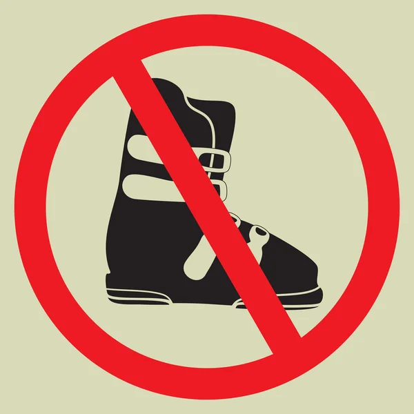 No ski boot — Stock Vector