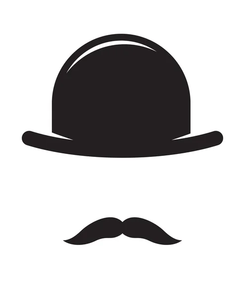 Sombrero y bigote — Vector de stock