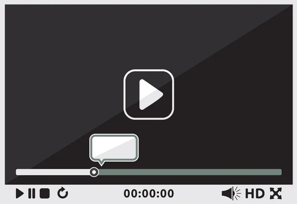 Video player interface — Stock Vector