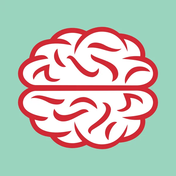 Red brain icon — Stock Vector
