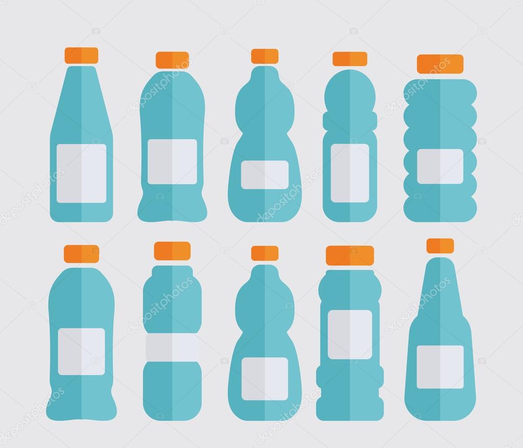 Plastic bottles set