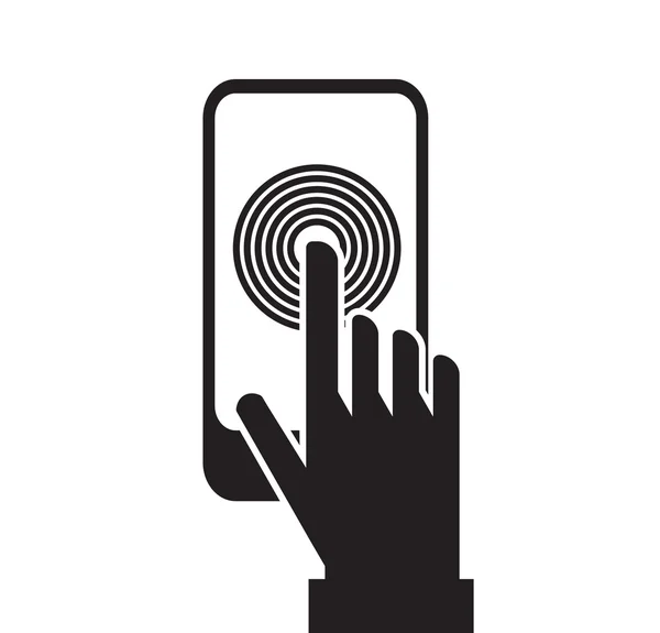 Touch scherm smartphone-pictogram — Stockvector