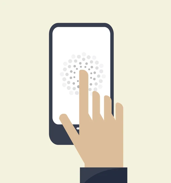 Icona dello smartphone touch screen — Vettoriale Stock
