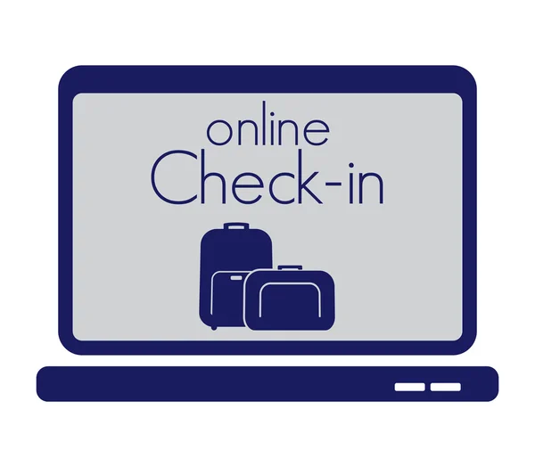 Icono de check-in en línea — Vector de stock