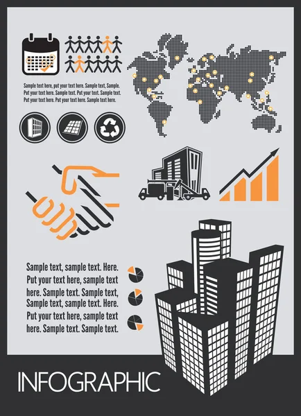 Konstruktion infographic — Stock vektor