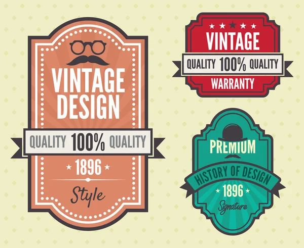 Conjunto vectorial de etiquetas vintage — Vector de stock