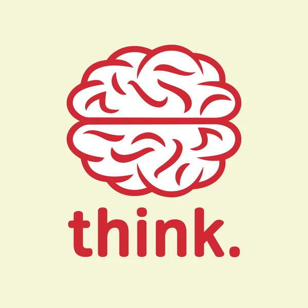 Think. Brain icon — Stock Vector