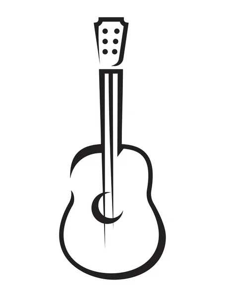 Εικονίδιο ακουστικής κιθάρας — Διανυσματικό Αρχείο
