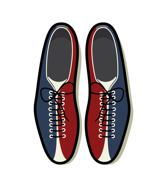 Bowling scarpe icona vettoriale — Vettoriale Stock
