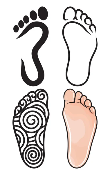 Simbolo del piede - bandiera lgbt stampa piede — Vettoriale Stock