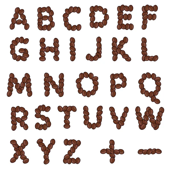 Alphabet lettre café — Image vectorielle