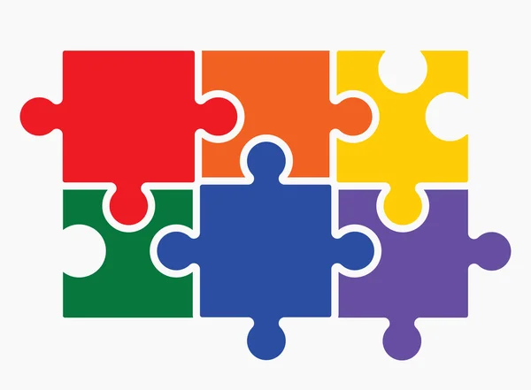 Concept de puzzle LGBT — Image vectorielle