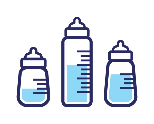 Baby melk fles pictogram — Stockvector