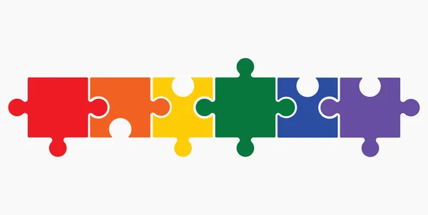 Koncept LGBT Puzzle — Stockový vektor