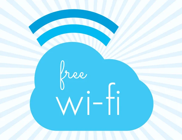 Symbole wi-fi gratuit — Image vectorielle