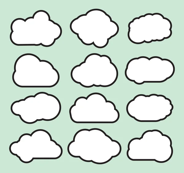 Cloud collection — Stock Vector