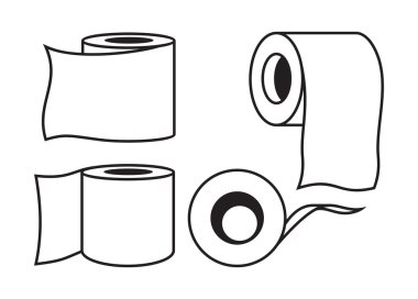 Toilet paper vector icon clipart