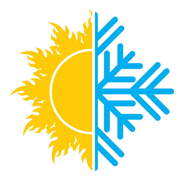 Ícone de vetor de ar condicionado - inverno de verão Gráficos Vetores