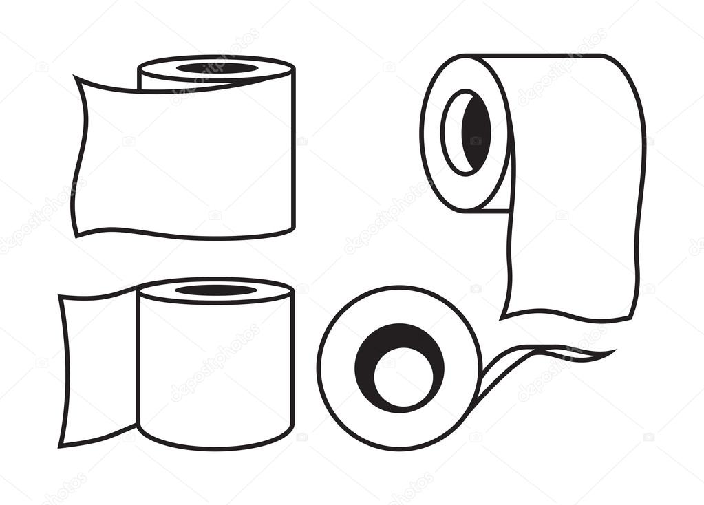 Papel higiénico imágenes de stock de arte vectorial | Depositphotos